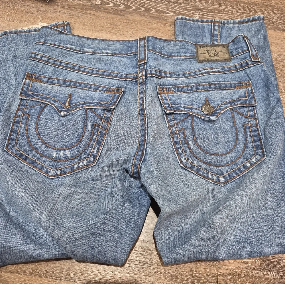 True Religion Light Blue Boyfriend Jeans